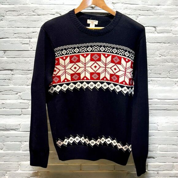Dockers Other - Vintage Dockers Ski Cotton Knit Sweater Adult Med Black Red Icelandic Snowflake